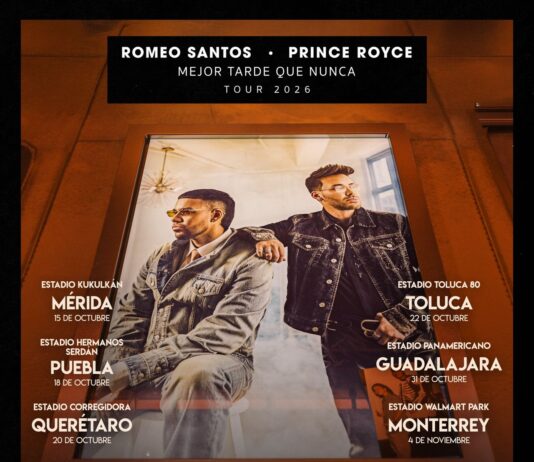 Romeo Santos y Prince Royce anuncian “Mejor Tarde Que Nunca Tour 2026”: la bachata vivirá un momento histórico en México